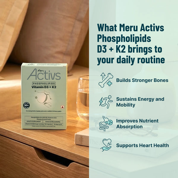 Phospholipids Vitamin D3 + K2 | For Joint Comfort, Energy, Better Mood and Bone Strength After Menopause
