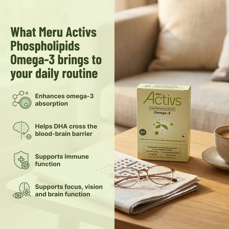 Phospholipids Omega-3 Supplement | Algal Oil Derived | For 50 Plus
