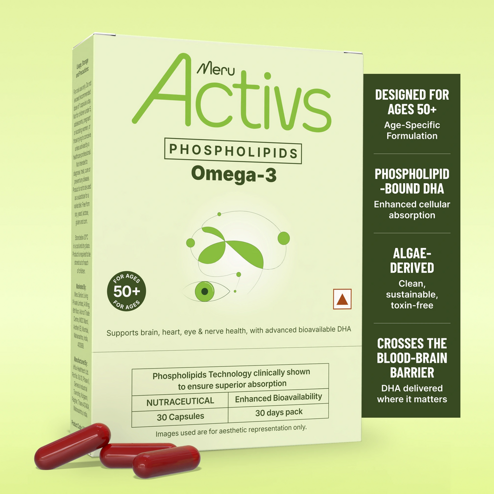 Phospholipids Omega-3 Supplement | Algal Oil Derived | For 50 Plus