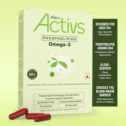 Phospholipids Omega-3 Supplement | Algal Oil Derived | For 50 Plus