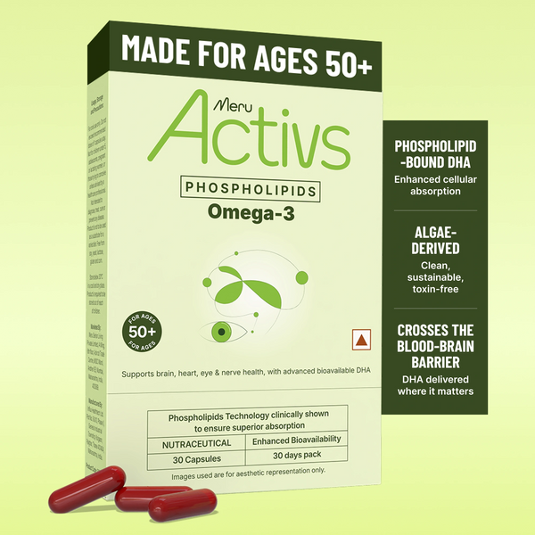 Phospholipids Omega-3 Supplement | Algal Oil Derived | For 50 Plus