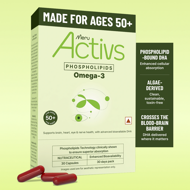 Phospholipids Omega-3 Supplement | Algal Oil Derived | For 50 Plus
